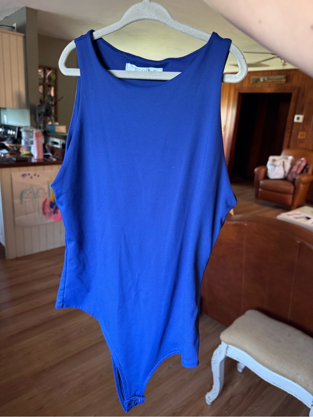 Reoria High Neck Halter Bodysuit Blue